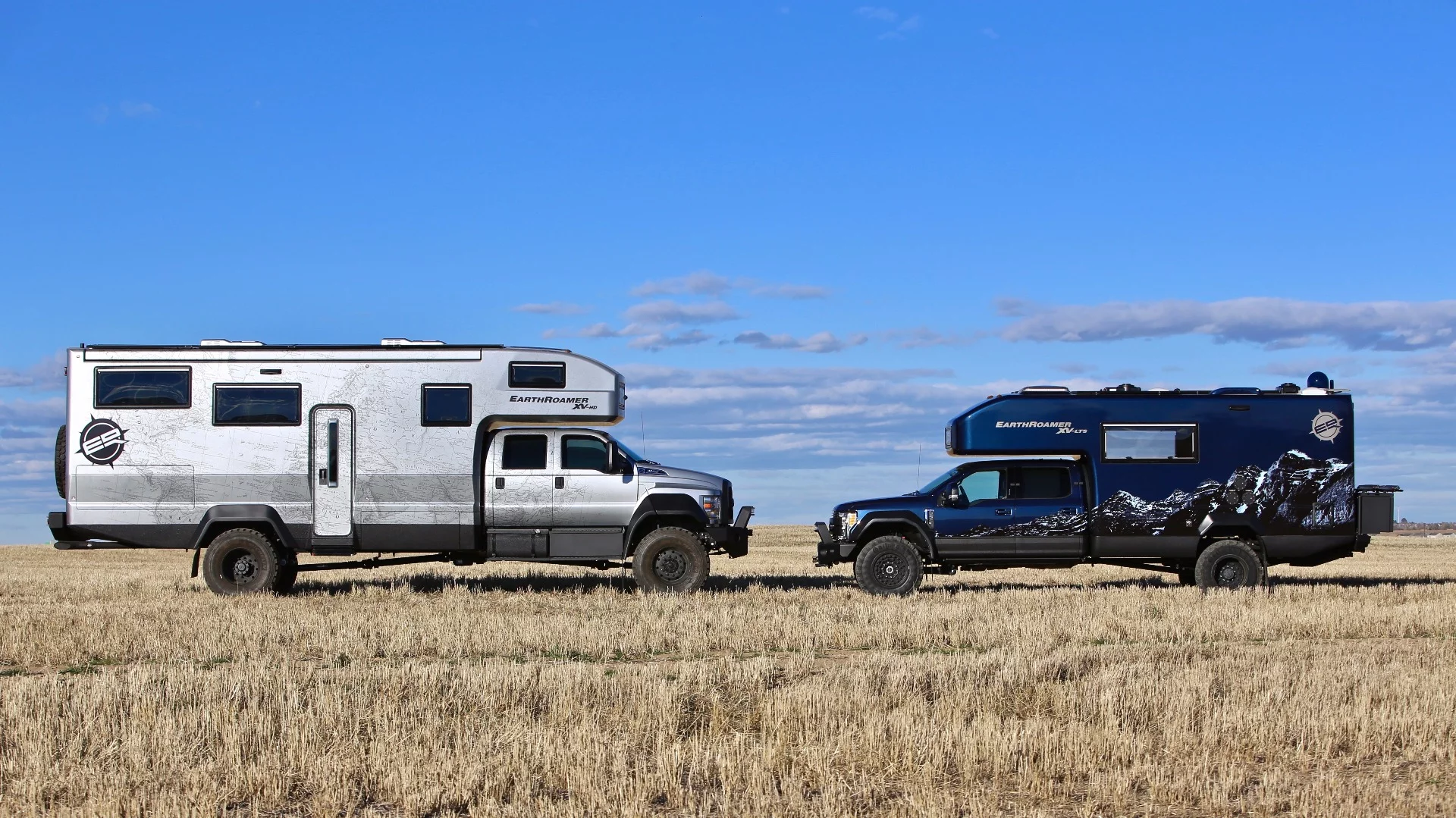 We've looked at the EarthRoamer XV-LTS (right) in person a few times, and it's definitely a large motorhome - it just doesn't look it when next to the XV-HD