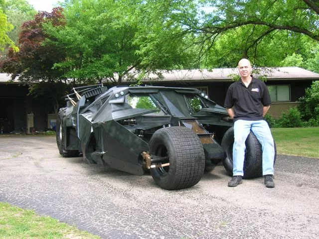 Bob Dullam and his Batmobile Tumbler replica