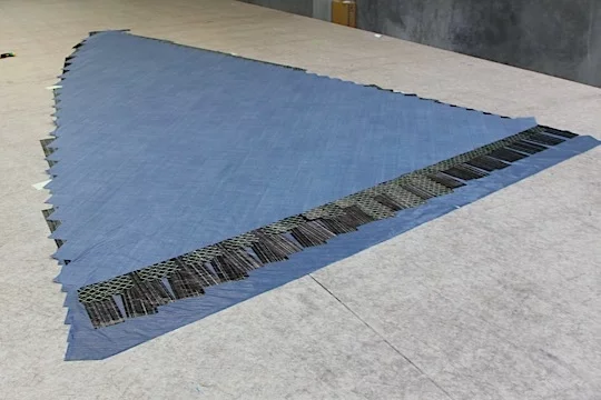 The top section of a 3Di main sail