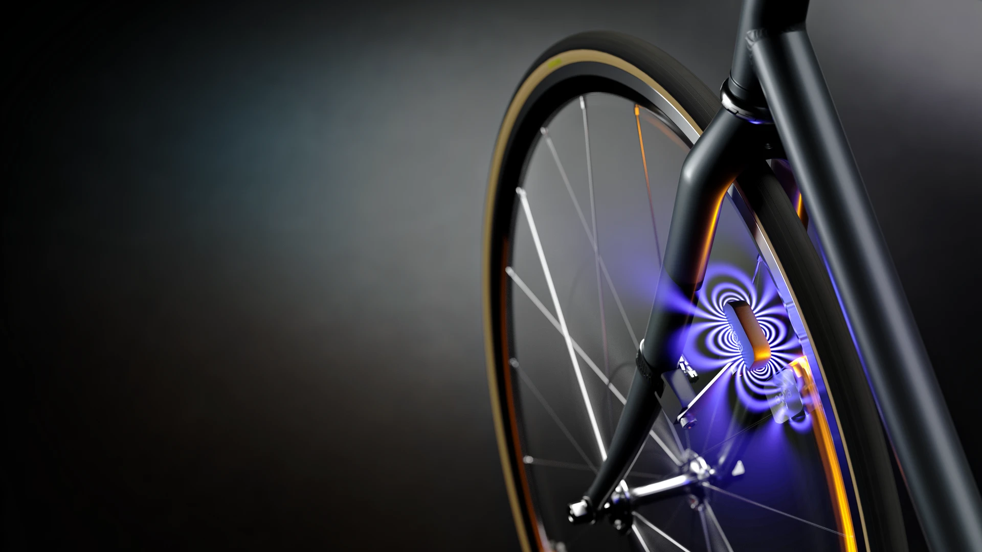 Each Arara light contains an LED and a capacitor that repeatedly passes by a set of neodymium magnets mounted beside the wheel