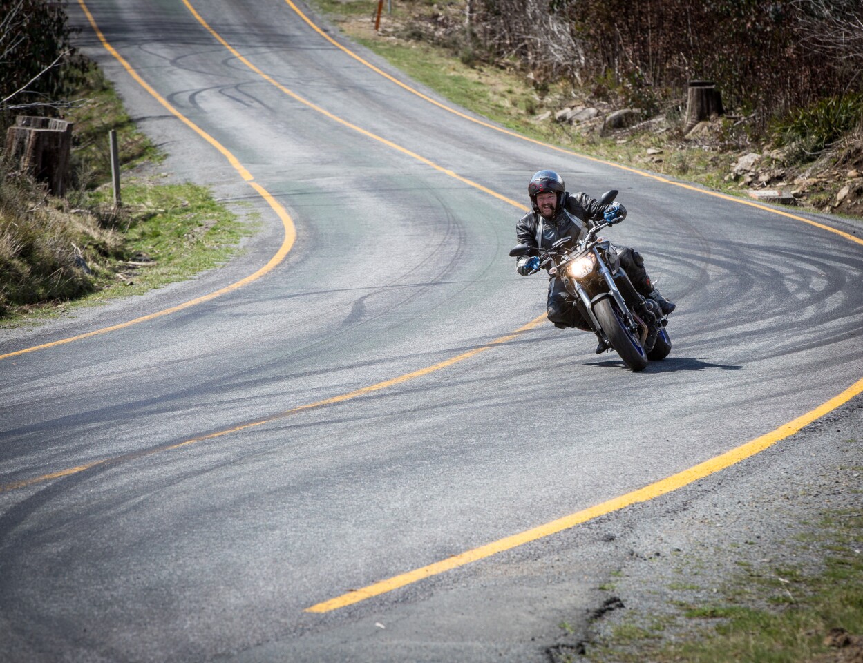 Yamaha's MT-09 (or FZ-09 in the USA) is hysterical fun on the road (Photo: Noel McKeegan)