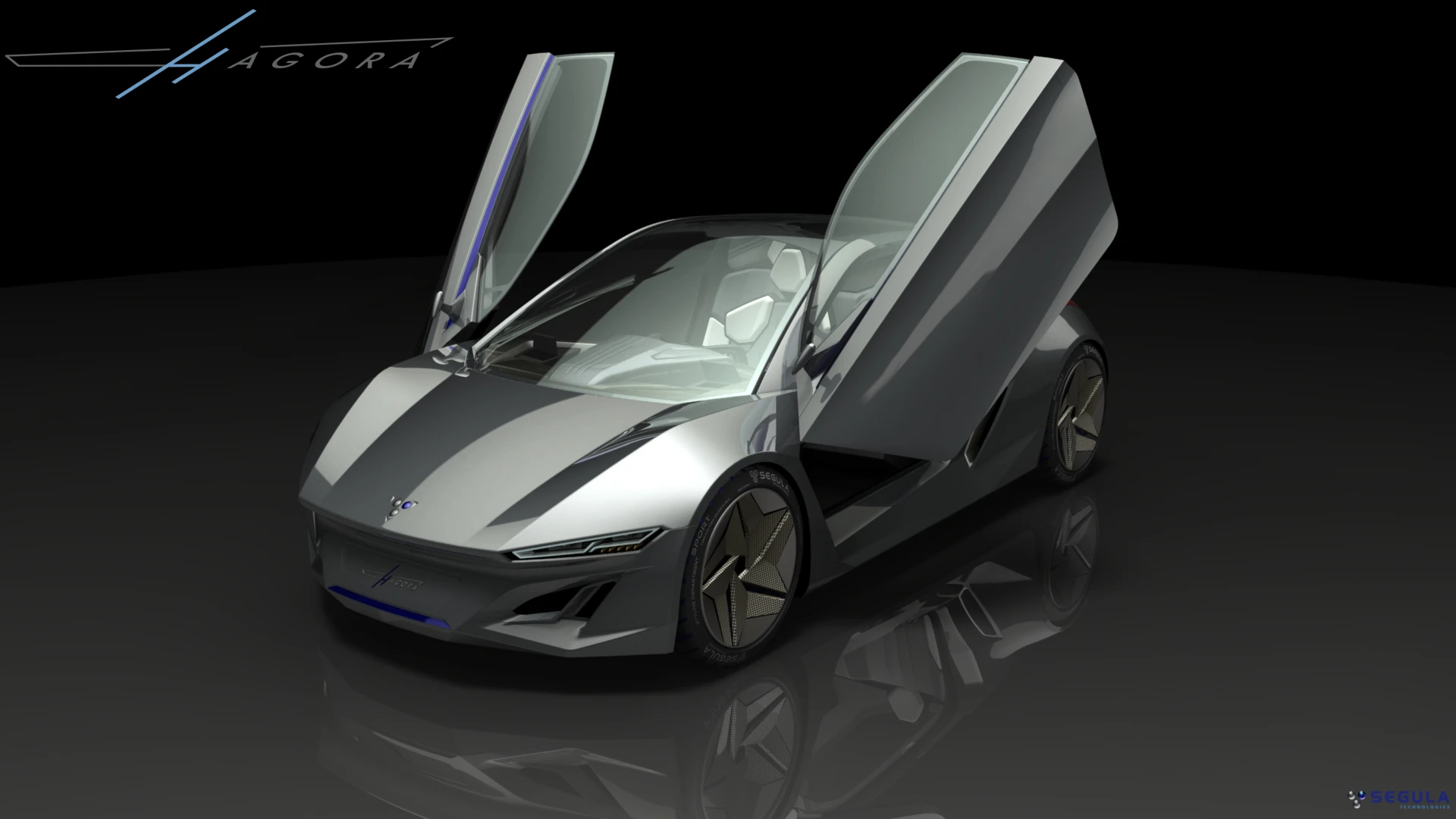The Hagora uses up-swinging doors