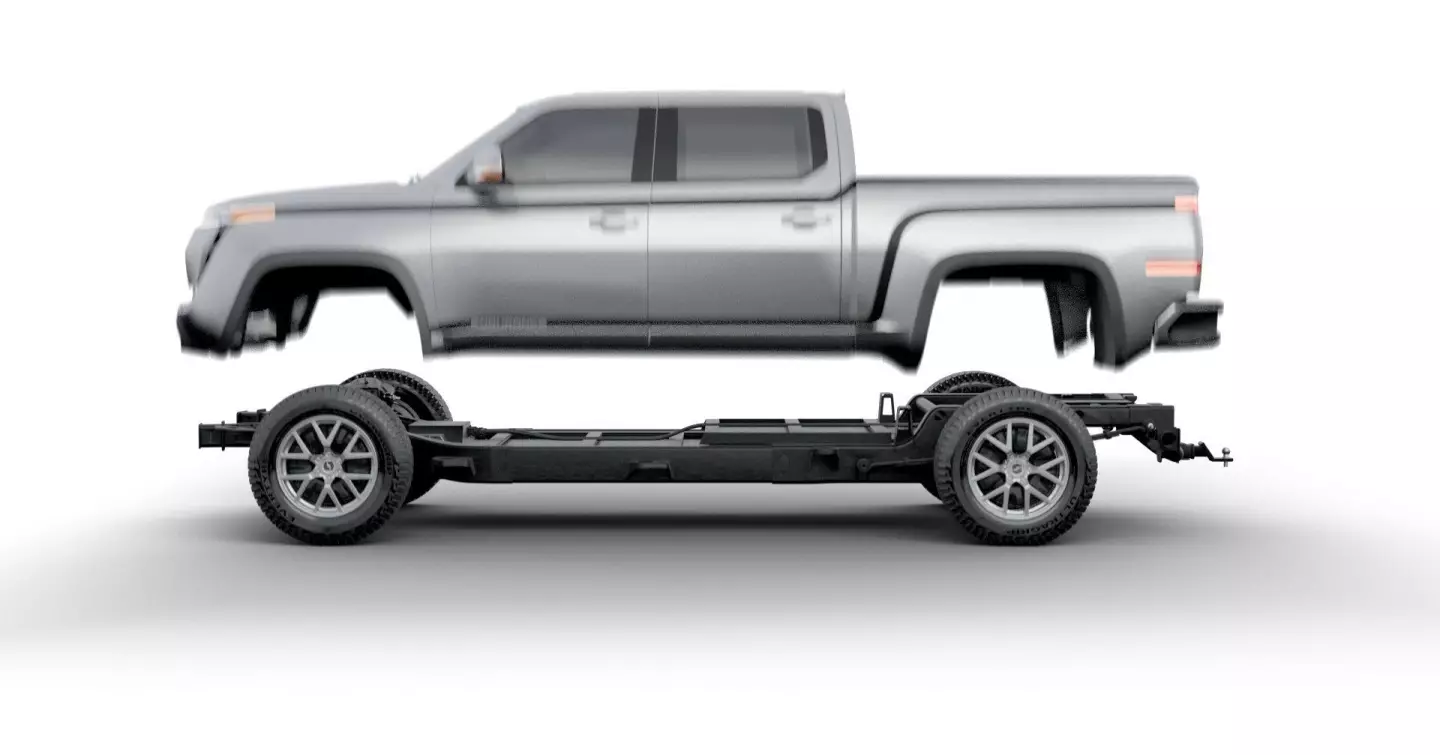 Lordstown plants the truck on its simple skateboard chassis