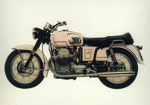 The first of the transverse Guzzi twins - the V7 of 1969