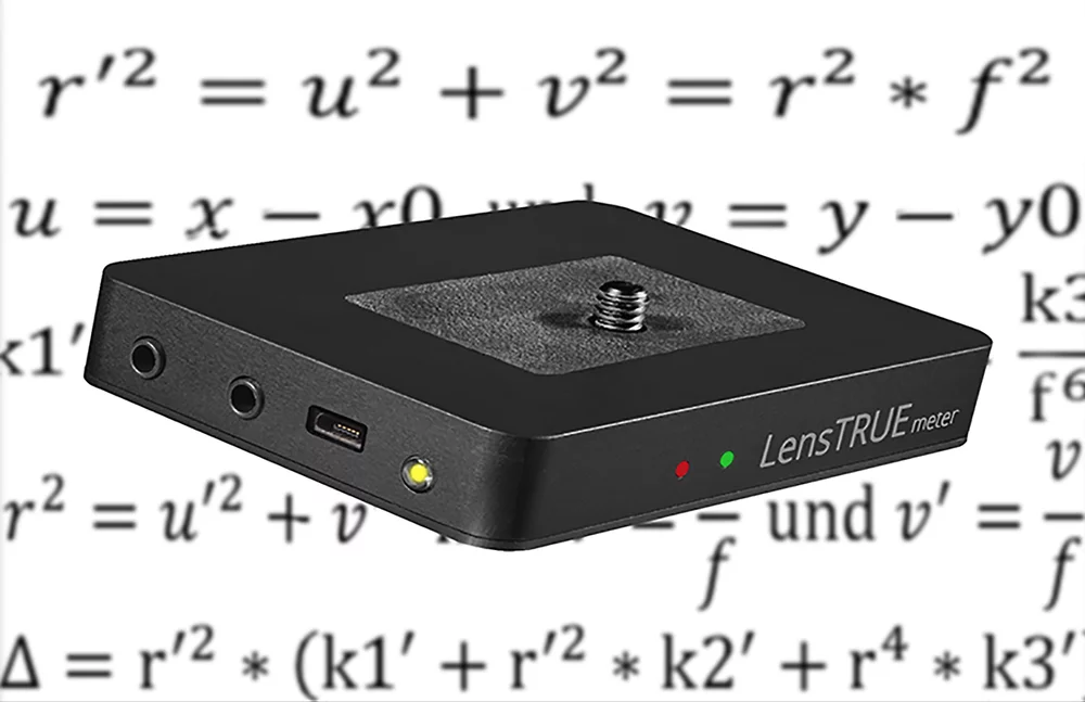 The LensTrue system combines an electronic inclinometer with advanced software