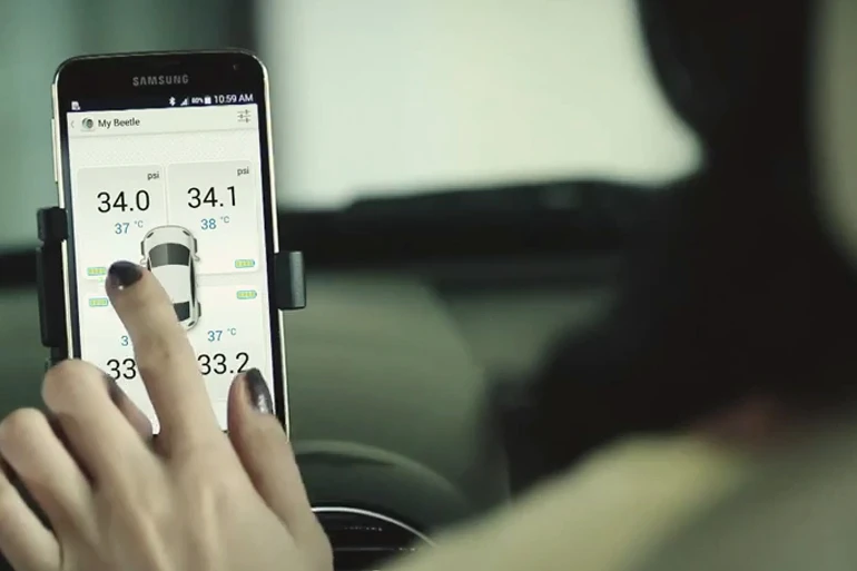 The Fobo app shows real time pressures in each tire and monitors tires 24/7
