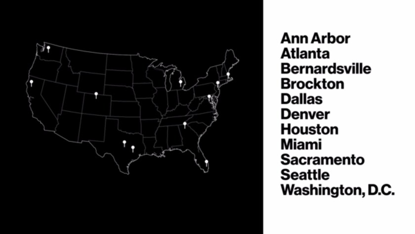 The cities Verizon is using for its test rollout