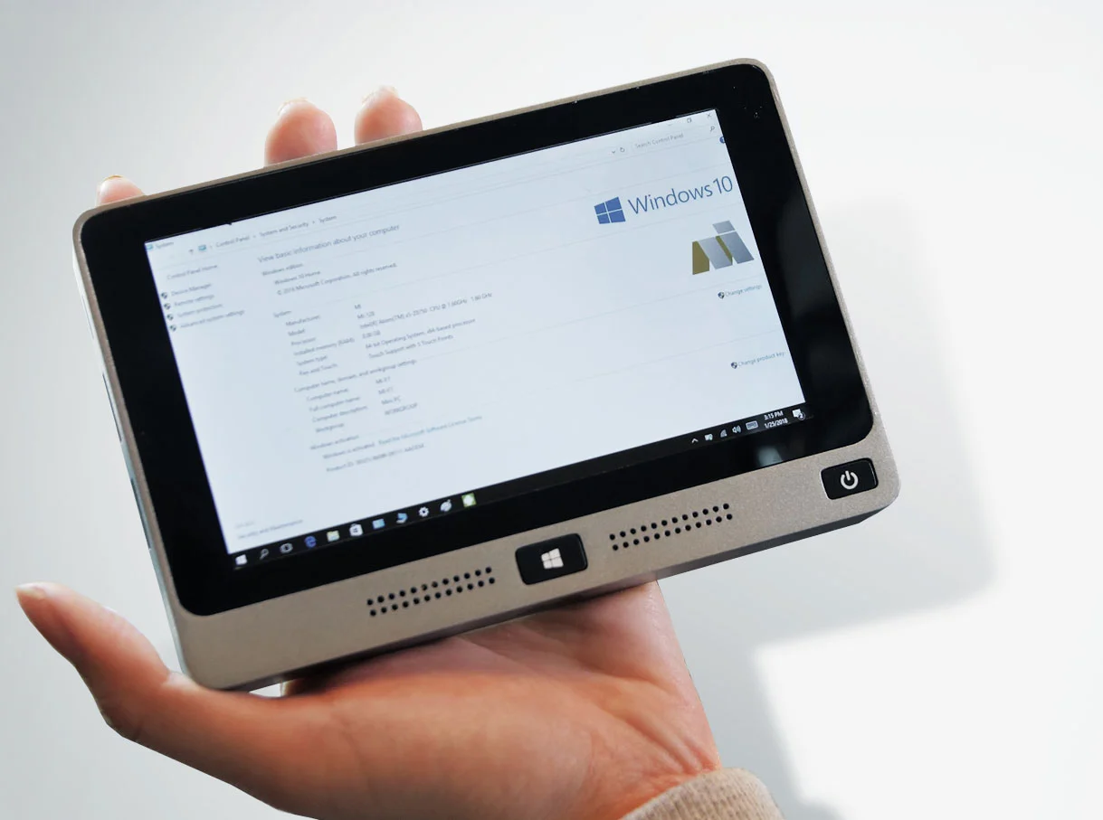 The MiniPC does include front-facing stereo speakers, though users may want to use the audio output jack to enjoy decent sound