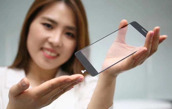 A proof of concept invisible fingerprint sensor integrated into a glass smartphone display cover