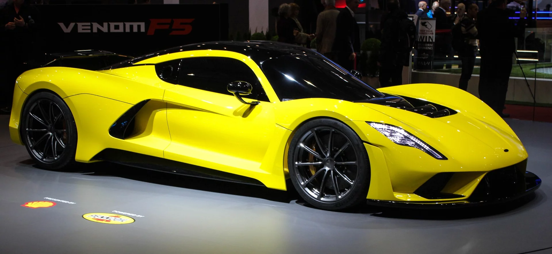 The Hennessey Venom F5 is one of several cars on display in Geneva with world speed record ambitions