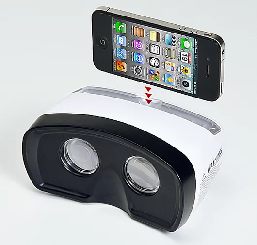 The Sansa 3D viewer takes an iPhone 4 or 4S