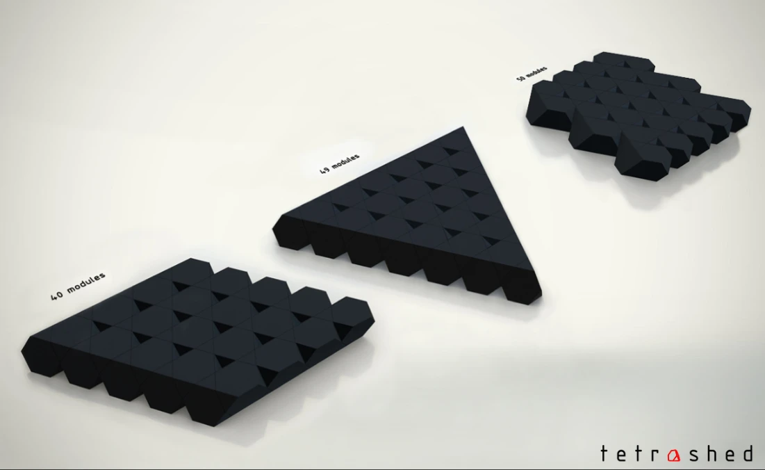 Possible configurations of Tetra-Shed modules (Image: Tetra-Shed)