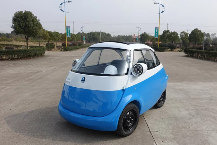 The Microlino EV is powered by a 15 kW motor for a top speed of 100 km/h (62 mph)