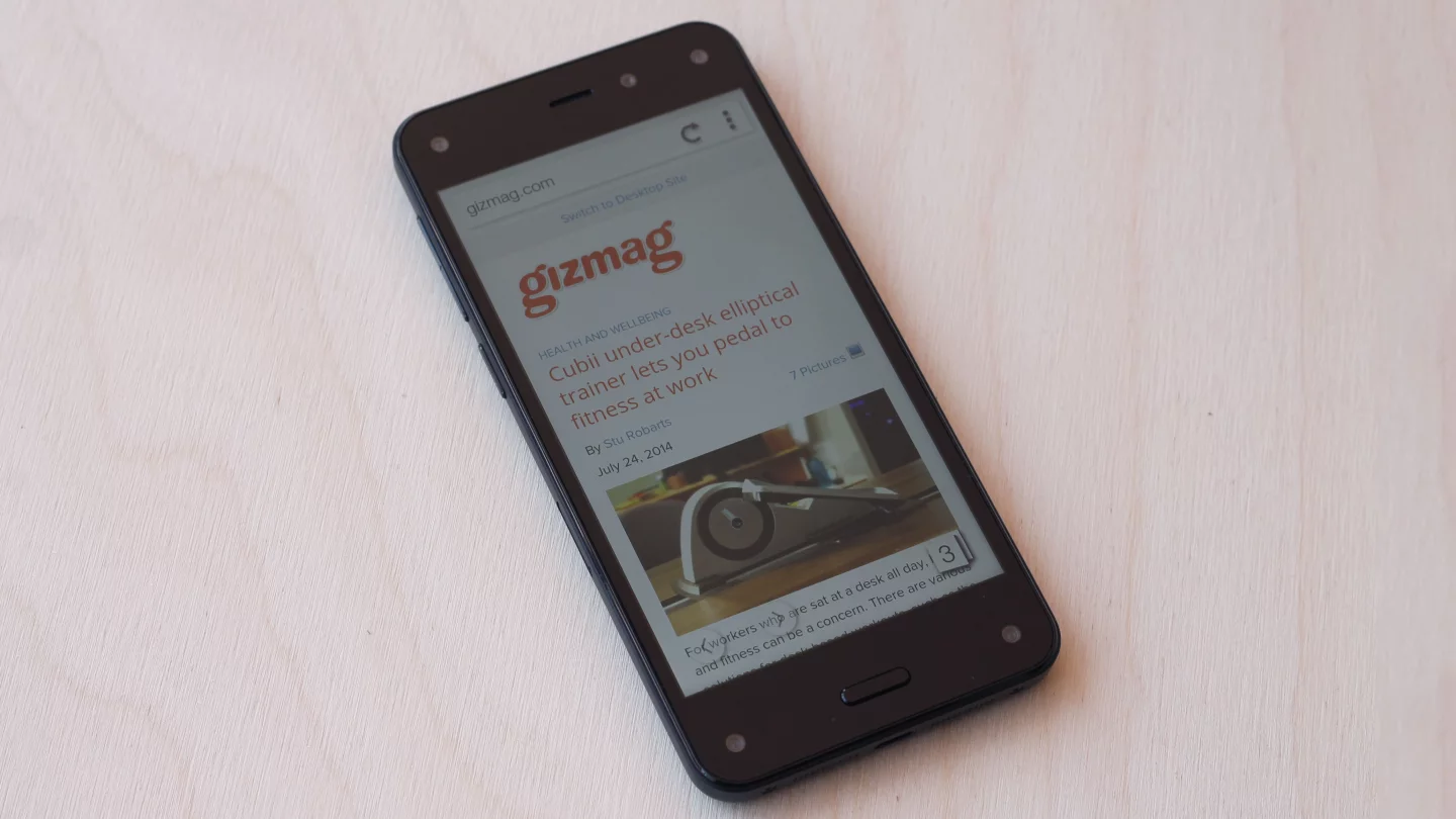 The Fire Phone has a 4.7-in screen with 720p resolution