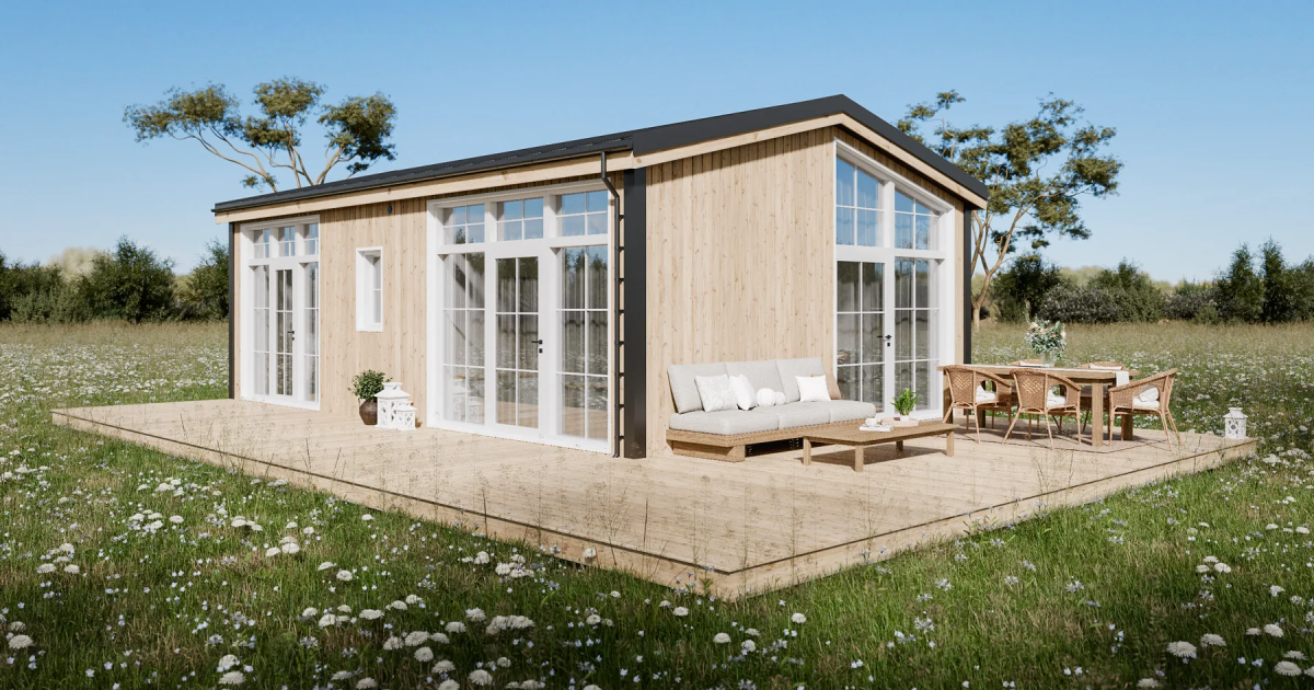 Extra-wide tiny house lays out comfortable living on one level