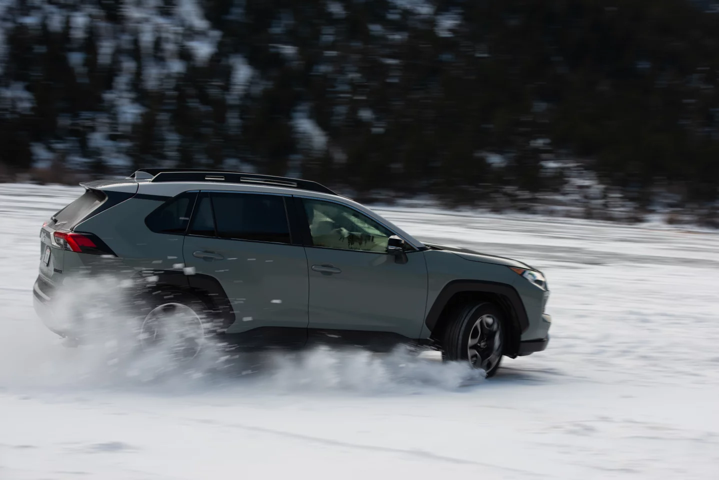 The various drive modes in the 2020 Toyota RAV4 Adventure allowed for a lot of experimentation and fun on the snow