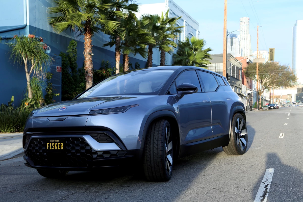 On display now at CES, the Fisker Ocean SUV is a fully electric sport utility vehicle