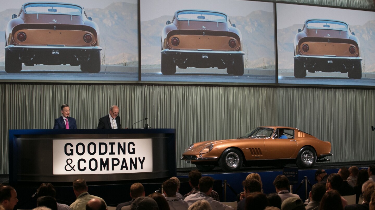 One of just 330 Ferrari 275 GTB/4s produced, with the original leather upholstery and just 28,000 miles on the clock, this 1967 Ferrari 275 GTB/4 sold for $3,245,000 at Gooding & Co's official Pebble Beach auction.
