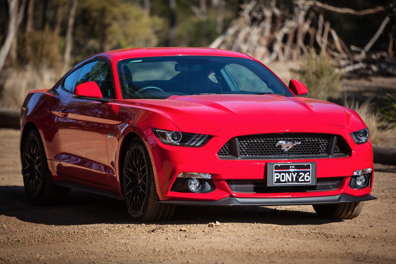 The view from behind the bonnet power bulge is one children dream about having