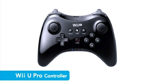 The Wii U Pro controller features a layout similar to the Xbox 360