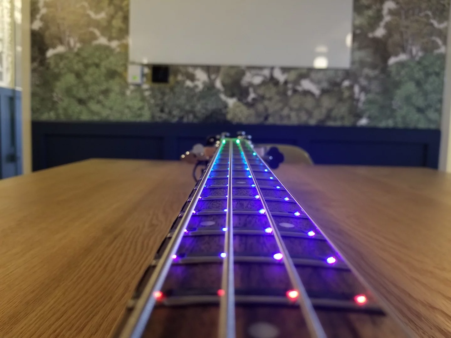 The Fret Zealot LED strips positioned at the frets on any full-size, four-string bass are low profile and won't interfere with playing