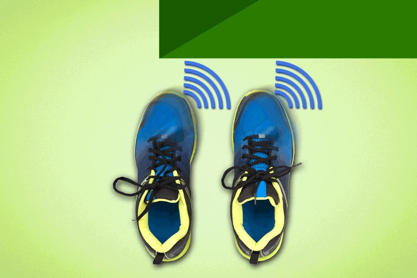 The space boot uses sensors and haptic motors to help the wearer avoid unseen obstacles