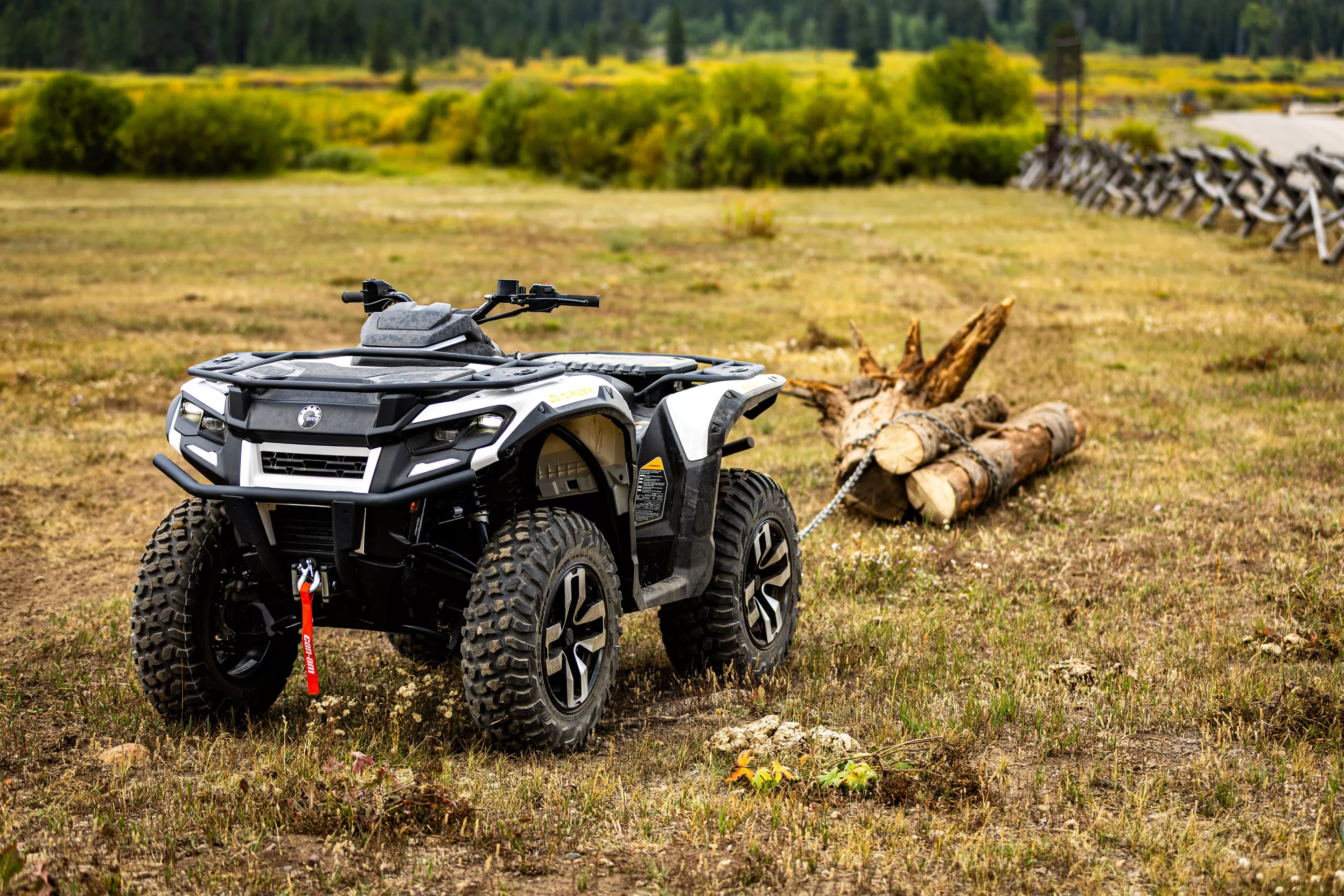 The 2026 Can-Am Outlander Electric can do any of the jobs other ATVs are commonly used for on ranches and mid-sized properties