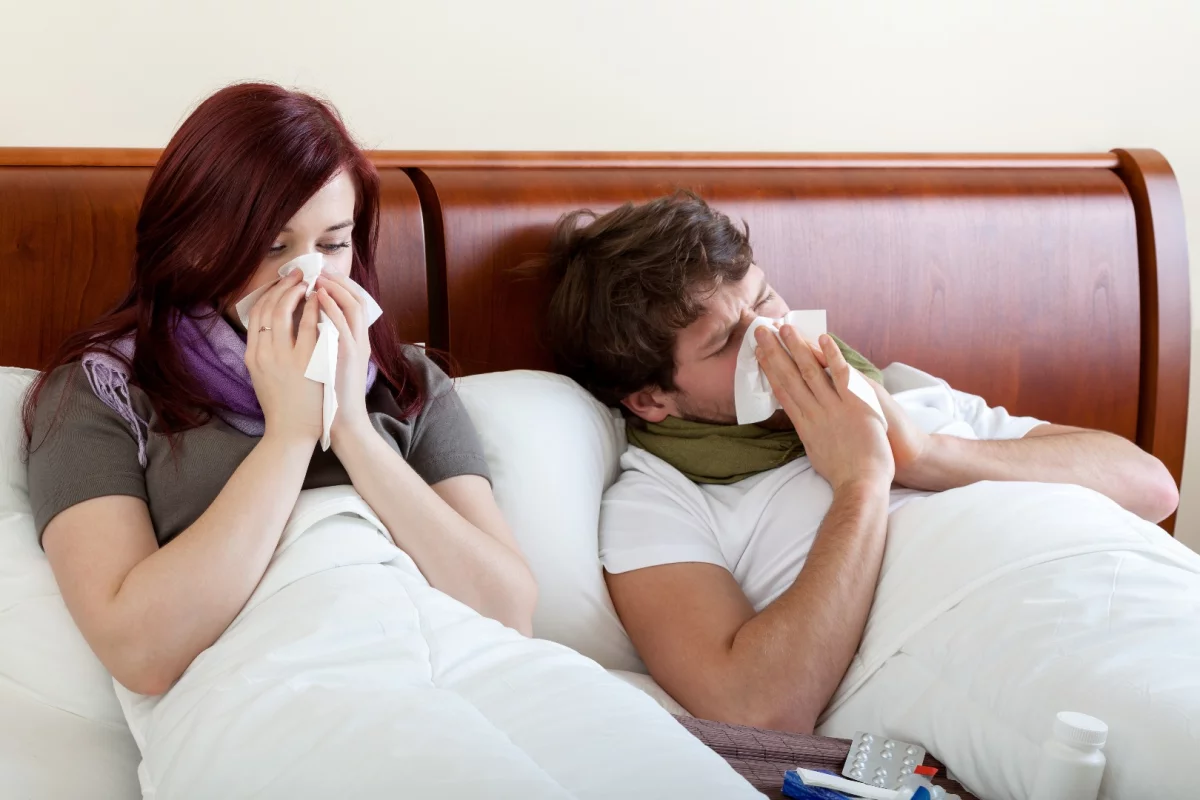 Being a hot-blooded male is not always a good thing - especially when you're sick