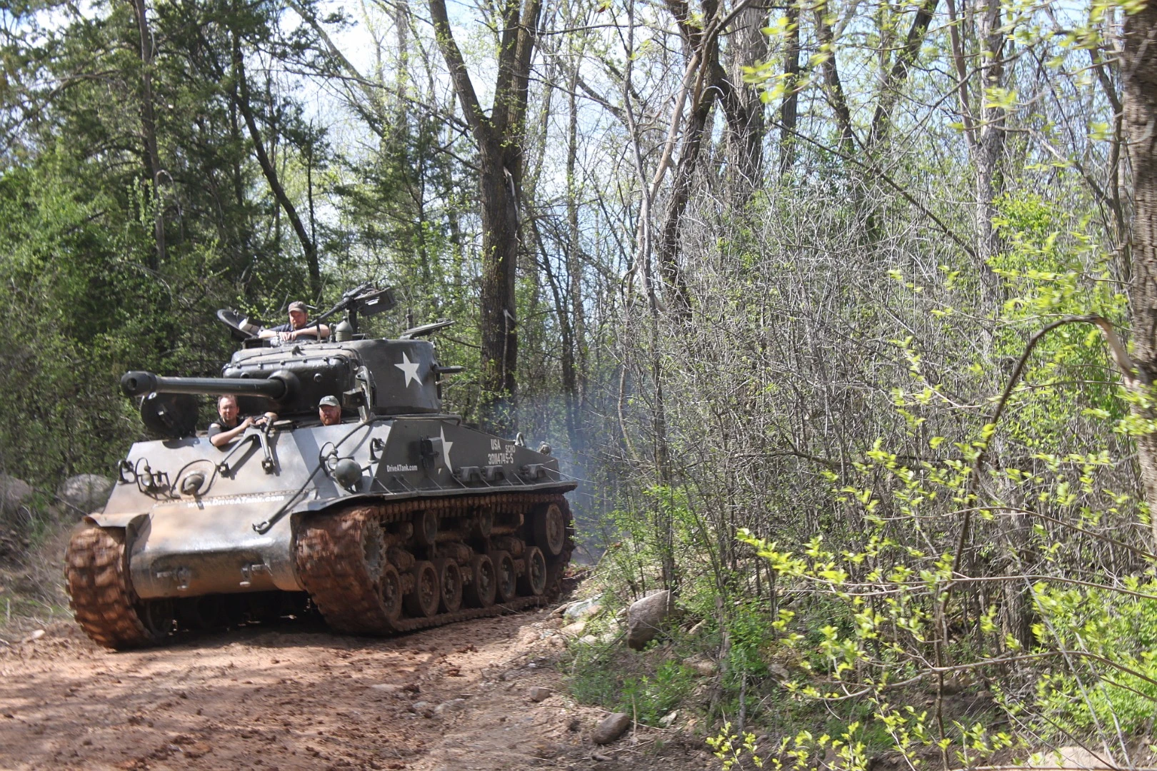 The highlight of the day at Drive a Tank was this Sherman M4A2E8 with its smokey diesel engine