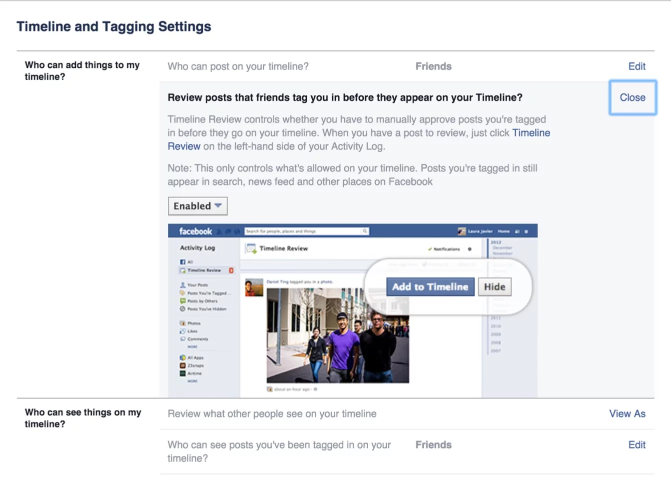 Control who can tag you