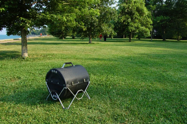 The GoBQ grill is built from a heat-resistant fiberglass fabric