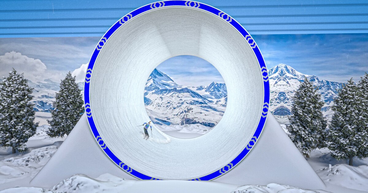 Massive ‘Snowtunnel’ hamster wheels reduce the cost of indoor skiing