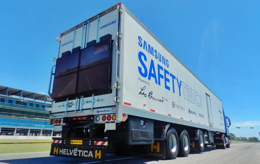 The Safety Truck is Samsung's solution to a problem experienced by many a motorist