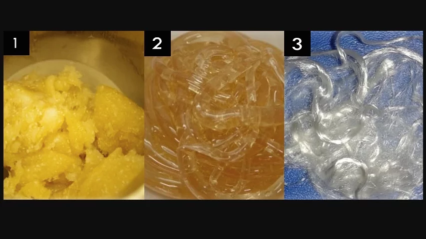 Recycling cotton-polyester clothes is closer to reality with a new method that can (1) dissolve the blended materials, (2) separate the cellulose and (3) spin new fibers