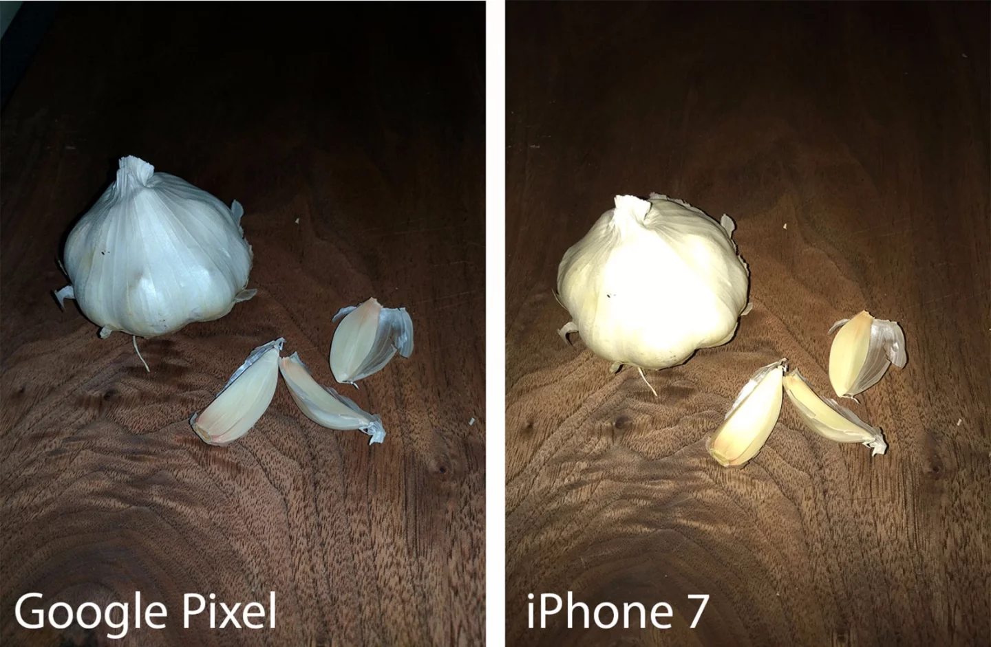 Photo comparison, extremely low light/flash