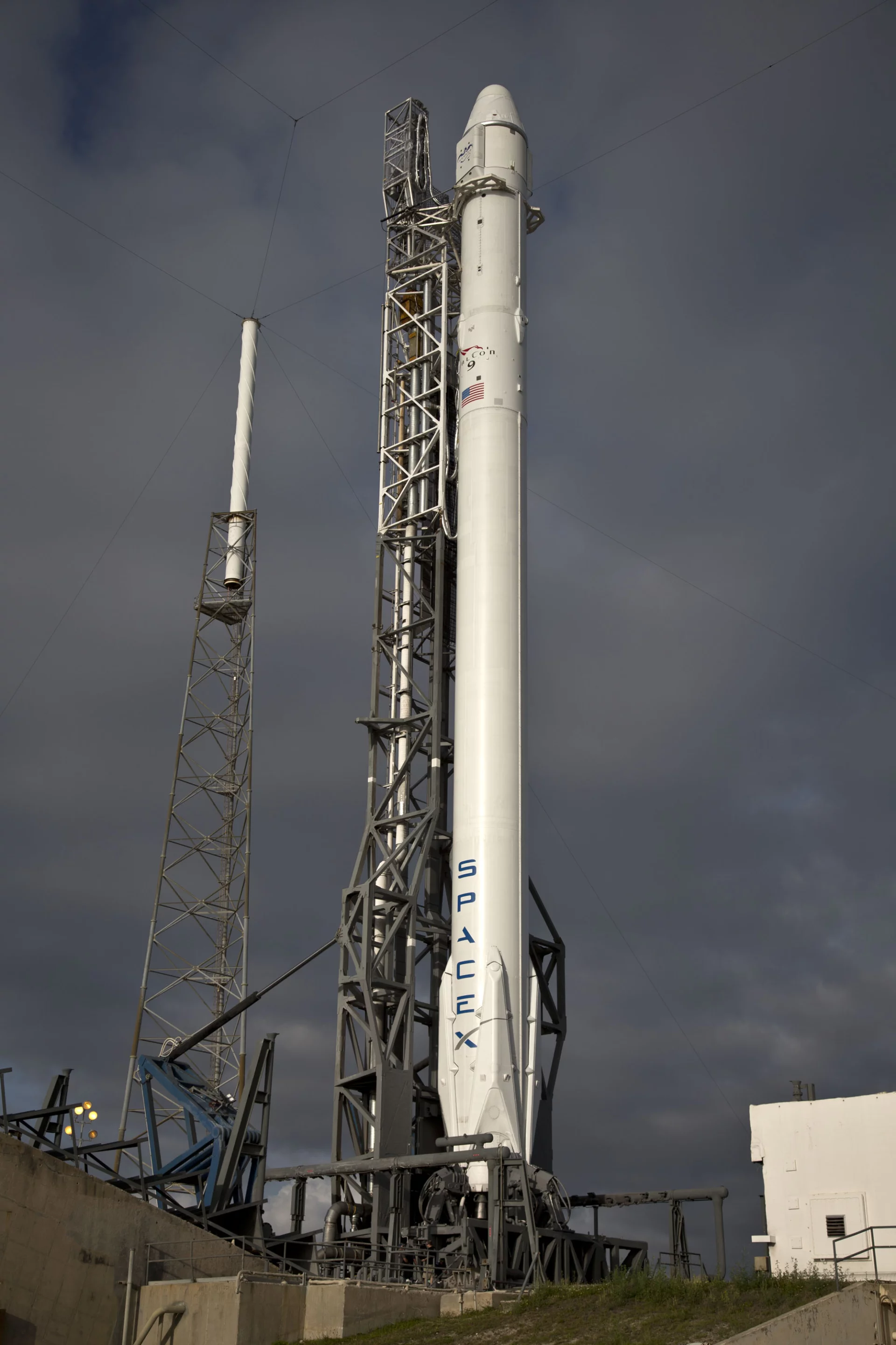 Falcon 9 on the launch pad
