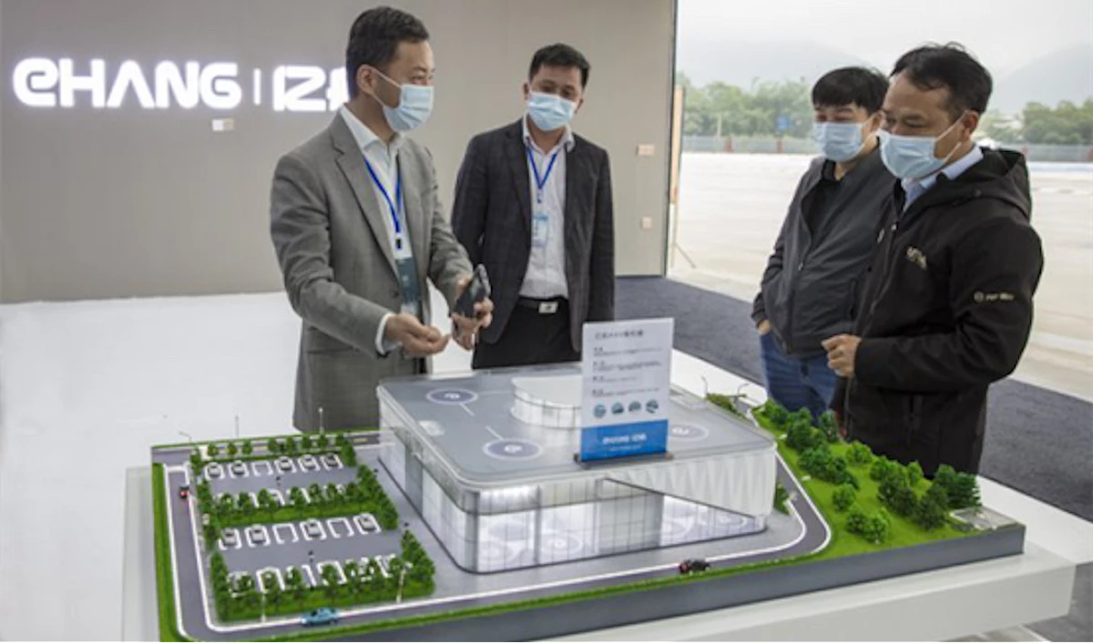 Model showing what the E-port is expected to look like when completed later this year