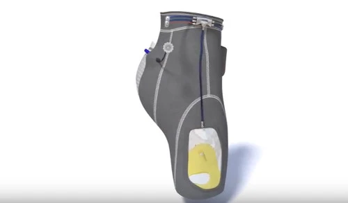 The SWIMsuit is designed purposely to be a form-fitting garment that can be worn under the spacesuit. Shelley says his design can also be used by people suffering from incontinence