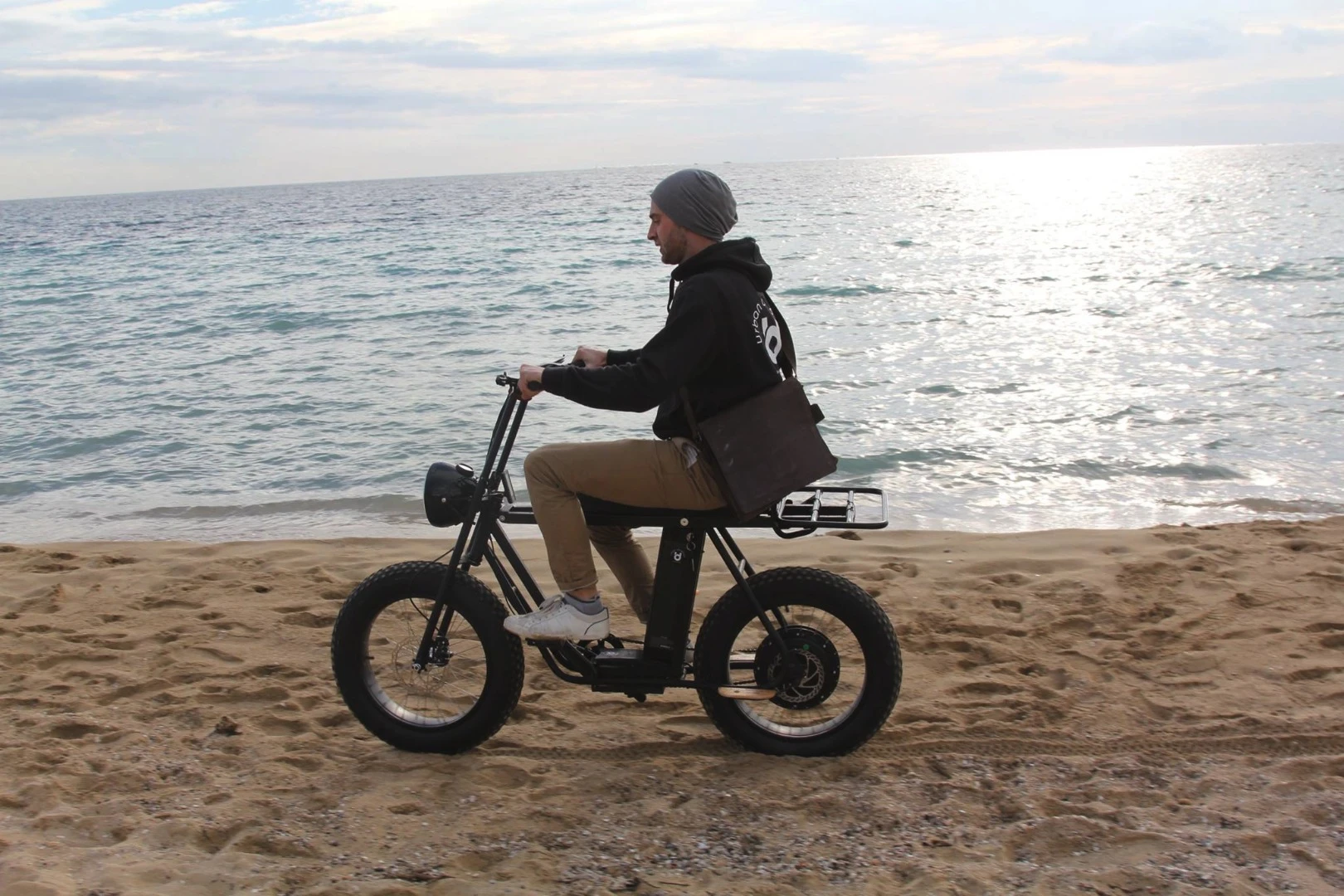With the available knobby tires, the Moke is something of an all-terrain machine