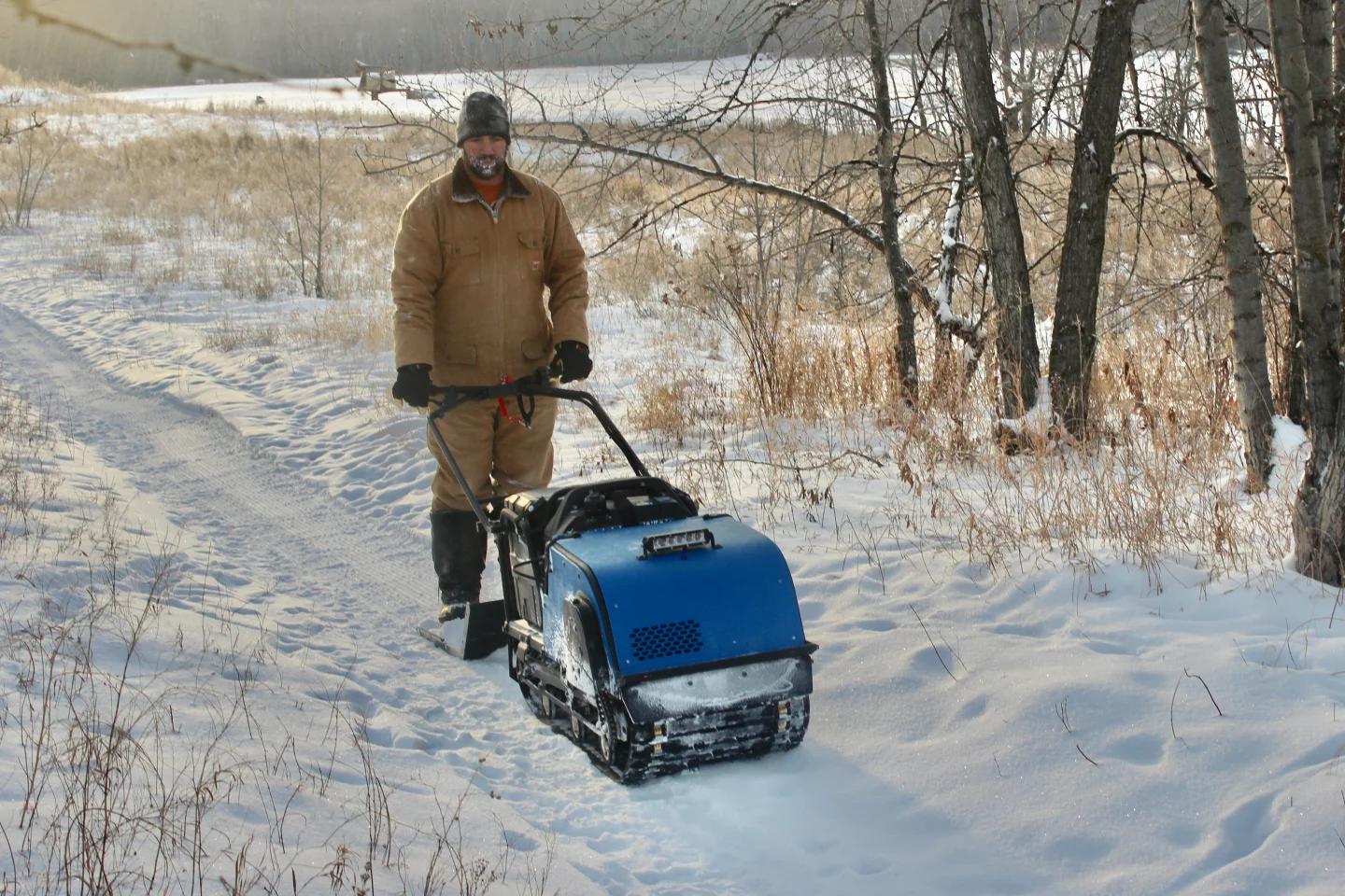 The SnowdogX, doing some fatbike trail grooming in Edmonton, Alberta – it's also aimed at use by people such as anglers, hunters and farmers