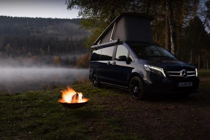 Rustic camping meets connected van life