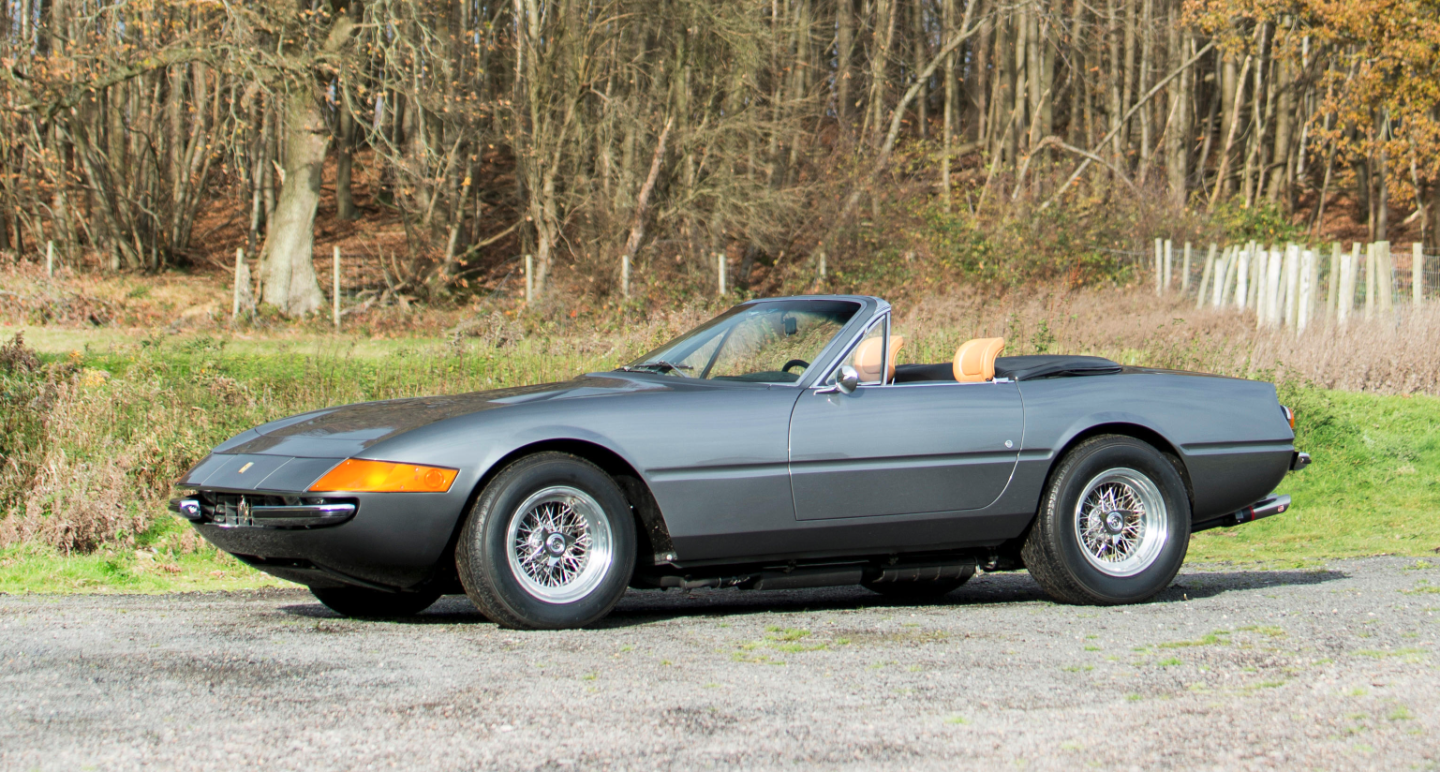 Ferrari's production run of a 123 original Daytona Spyders left a hole in the marketplace that had to be filled, resulting in many 365 GTB/4 Coupes being cut and converted. Richard Straman Coachworks of Costa Mesa, California did the job on this 1970 Ferrari 365GTB/4 Daytona, and clearly from the price of $633,713 (€517,500), did a good job.