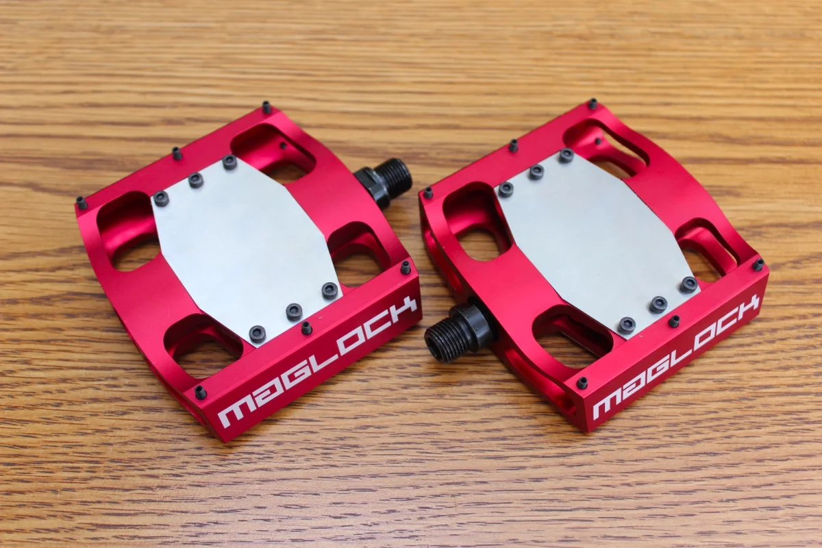 MagLOCK pedals are available in red, black or blue