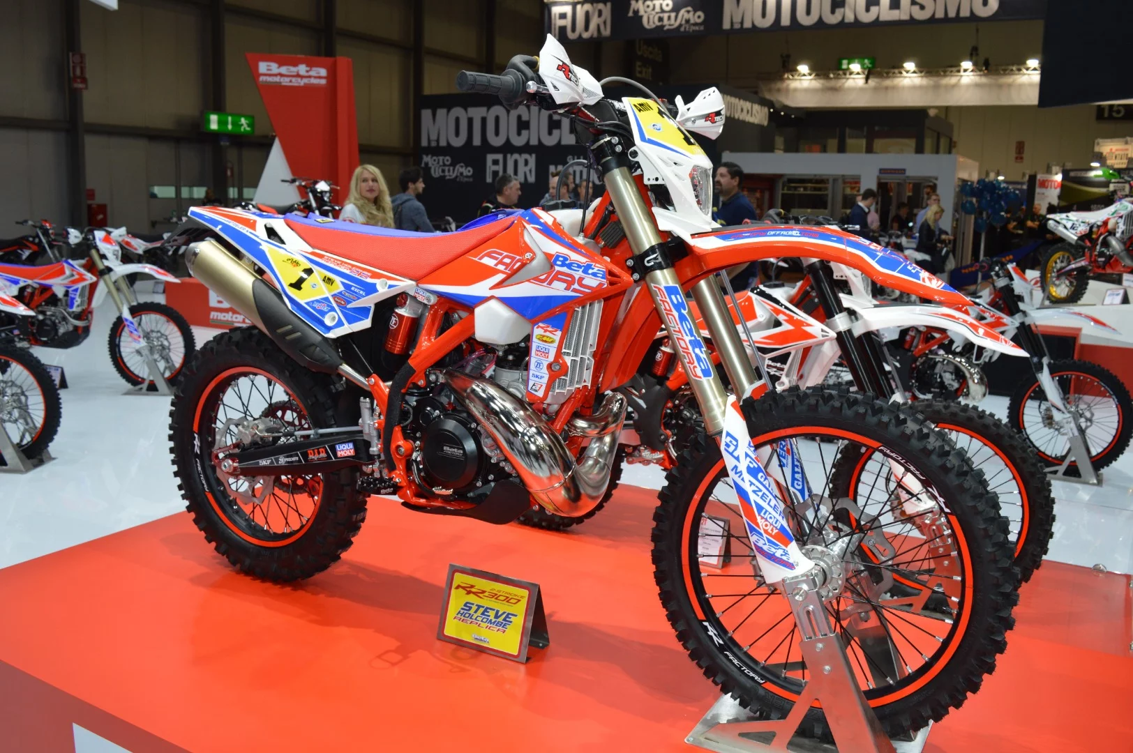 Steve Holcombe won his second back-to-back EnduroGP world championship and Beta celebrates with a special RR 300 replica of his two-stroke racer