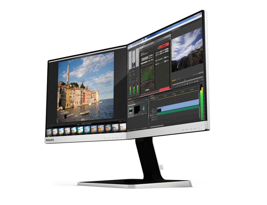 Philips TwoinOne Monitor gives you two adjustable panels in one display