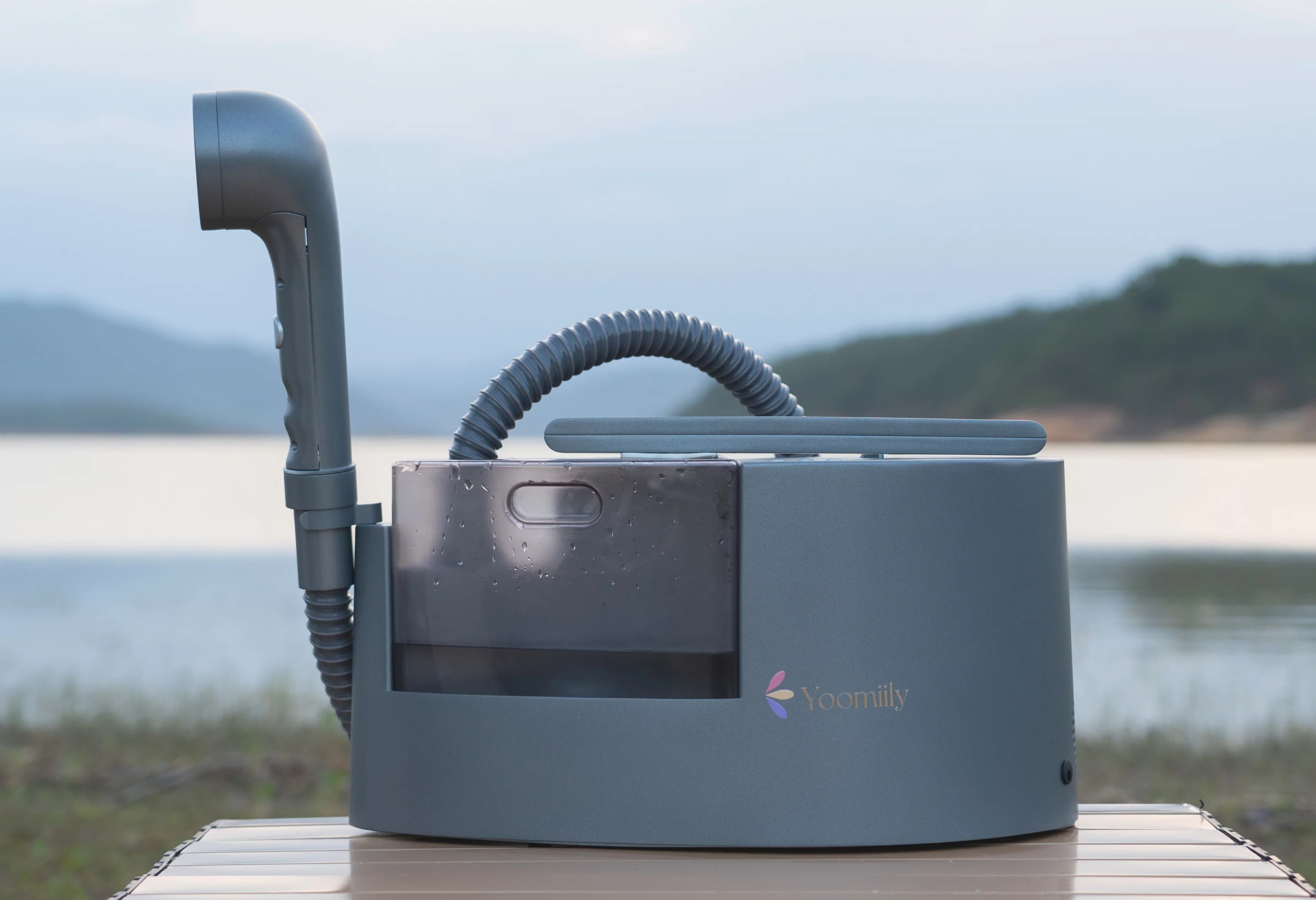 The sleek unit is lightweight enough to