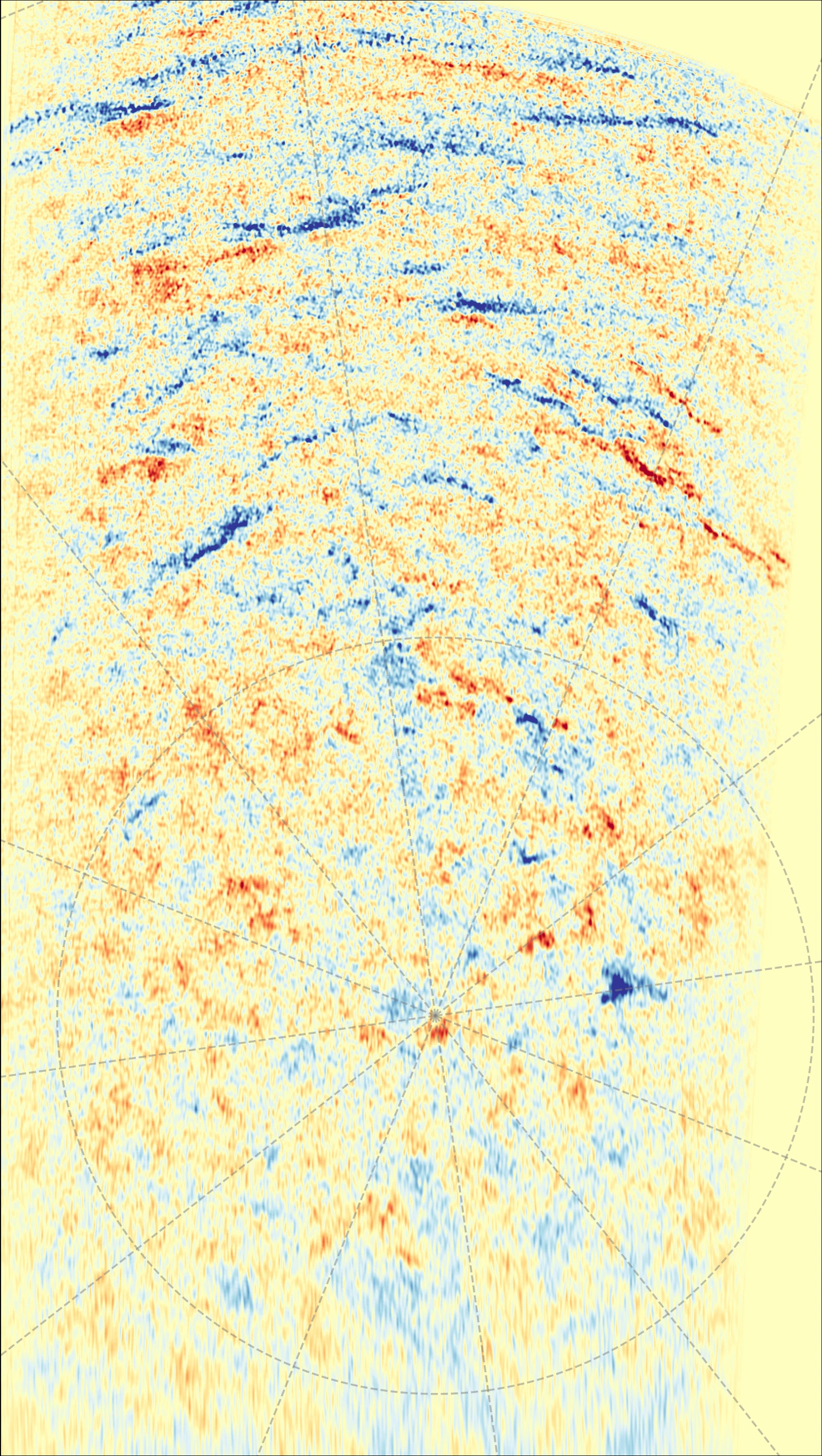 Magnetic field at the Sun's south pole