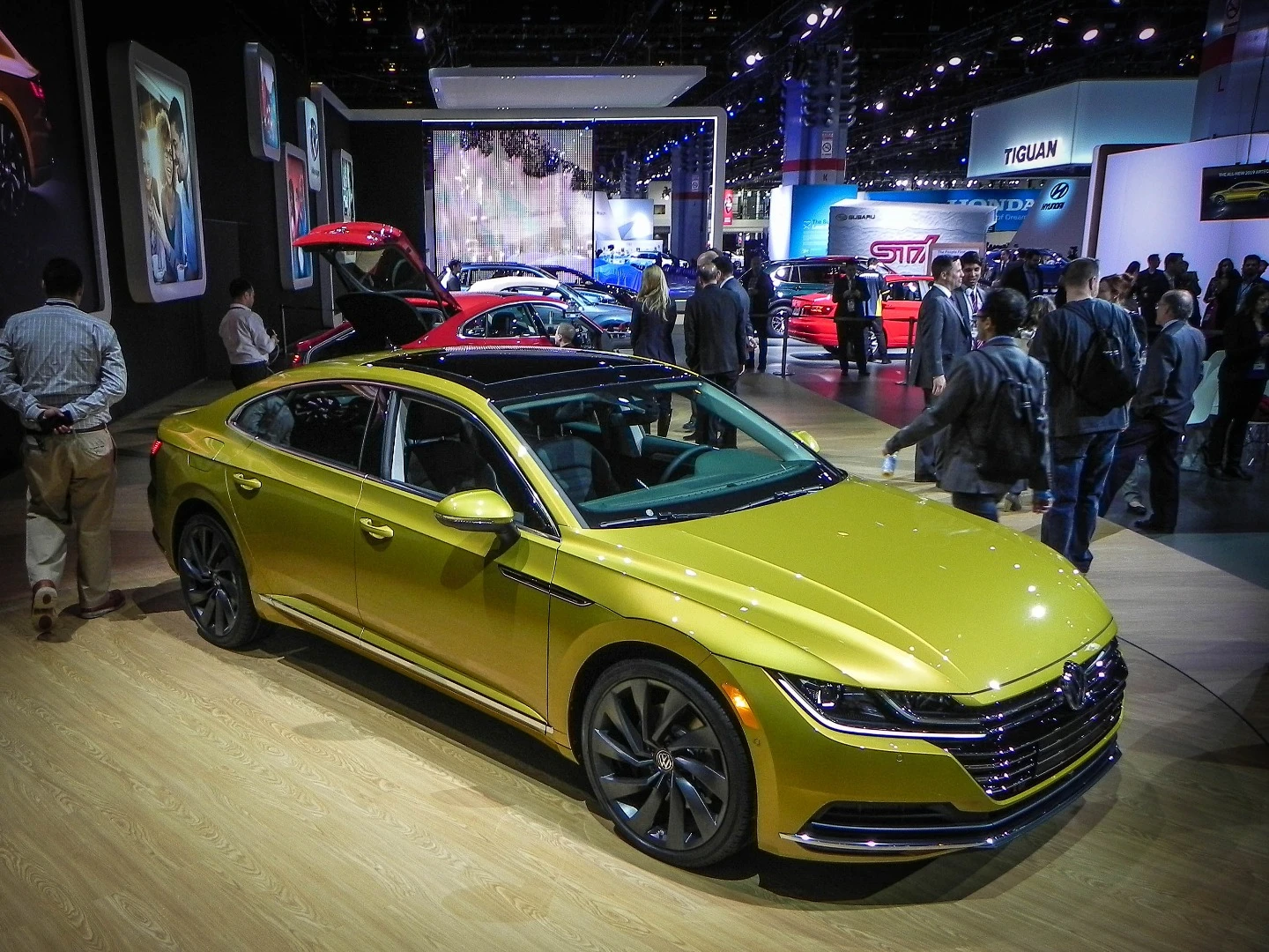 Unusual colors like this fluorescent green are another thing that could set the VW Arteon apart on the market