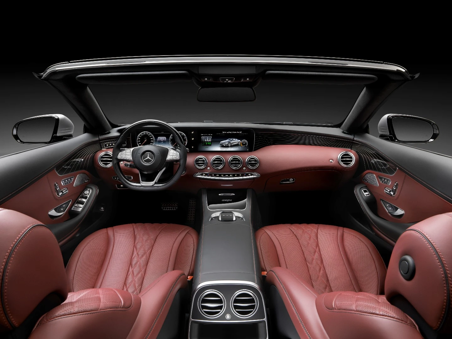 The cabin is standard S-Class fare - beautifully built and full of tech