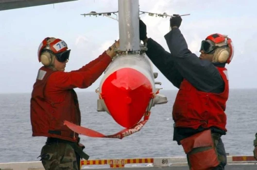 The SLAM-ER is fitted to an F/A-18C Hornet